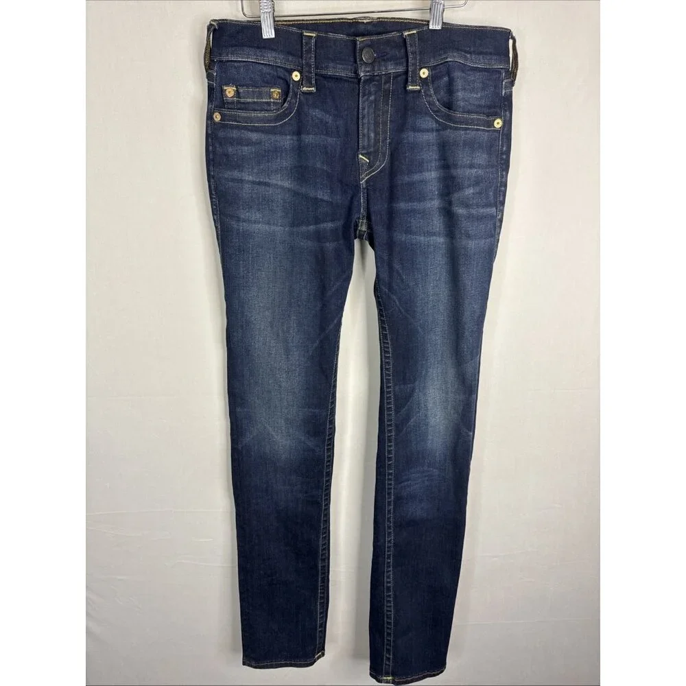 True Religion Rocco No Flap SE‎ 31x34 Stretch Jeans Dark Wash